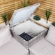 image 8 of Samuel Alexander 4 Seater Grey Rattan Chair Garden Sofa Set with Glass Table Top Corner Furniture