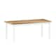 image 3 of Mercers Furniture Corona White 6'0 Dining Table & 6 Chairs Set Solid Wood Mexican Pine Wooden Kitchen