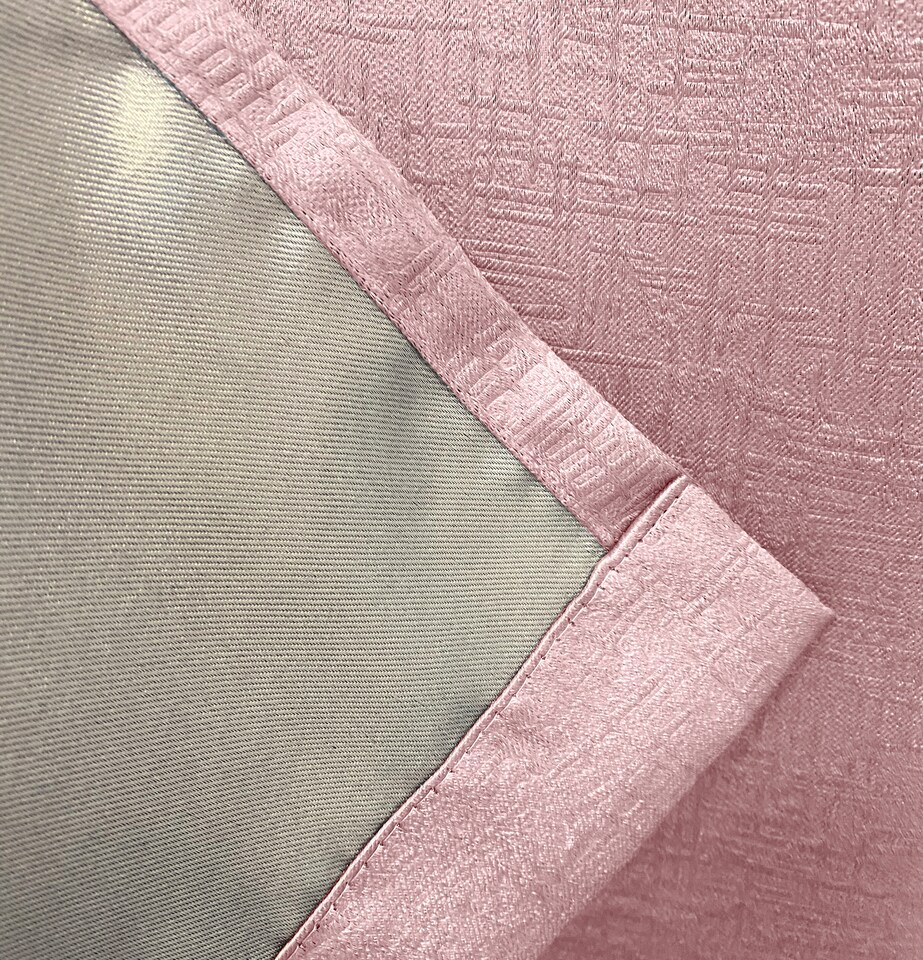 image 1 of Enhanced Living Vogue Blush Pink 90 x 54 inch (229x137cm) Eyelet Thermal Noise reducing Dim Out Curtains (PAIR) | Pink | Blush | 2