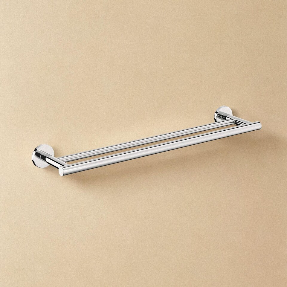 image 1 of COSMIC Double towel rail, Chrome, ARCHITECT S+ Collection