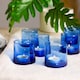 image 5 of Nicola Spring Merzouga Recycled Glass Tealight Holders - 7cm - Blue - Pack of 3 | Blue | Blue