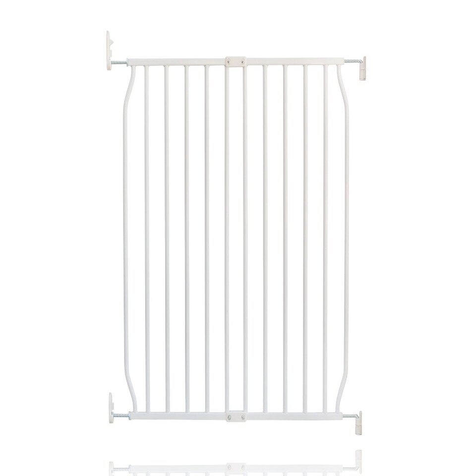 image 1 of Safetots Extra Tall Eco Screw Fit Baby Gate, White, 70cm - 80cm, Extra Tall Gate 100cm in Height, Stair Gate for Baby
