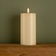 image 7 of 7.5cm x 15cm Cream Wax Melted Pool Effect Candle with Timer Function and Warm White LED