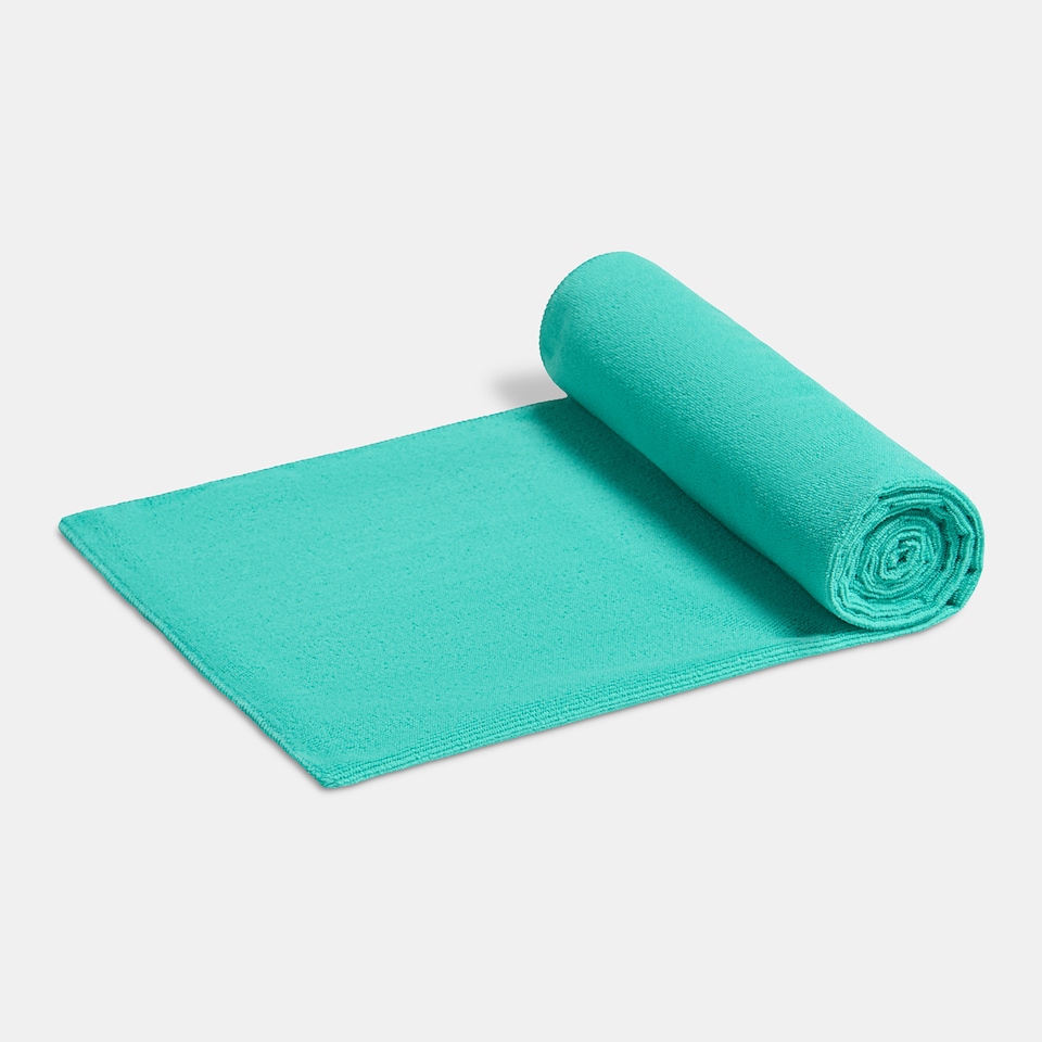 image 1 of OHS Plain Microfibre Quick Dry Beach Towel Bathroom | Green | Turquoise | One size