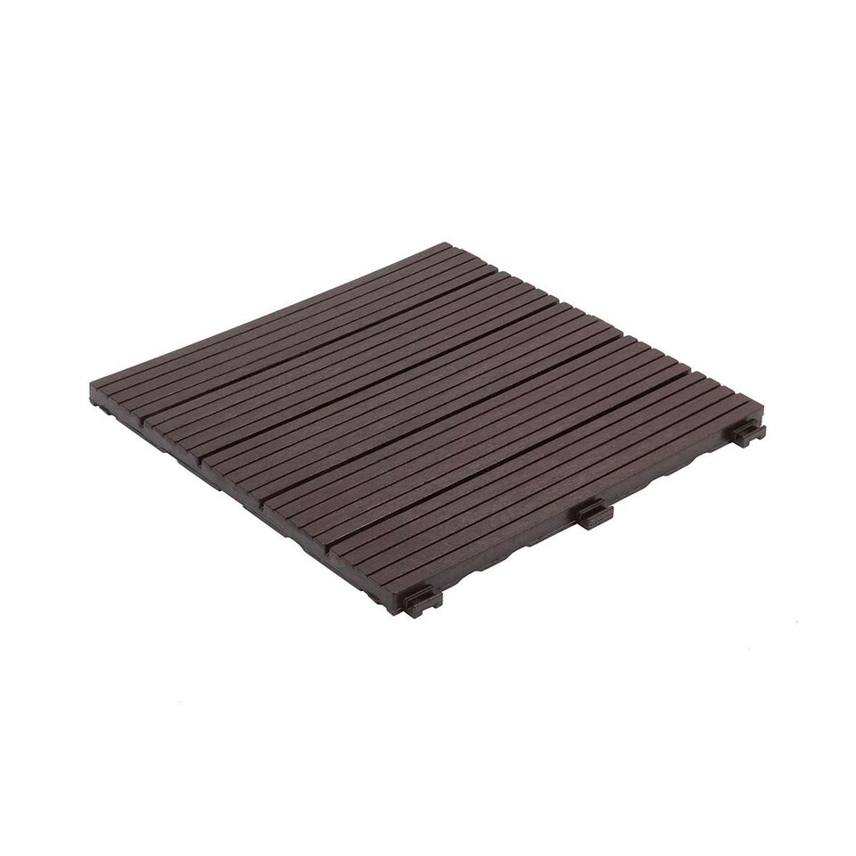 image 1 of Cosmo Garden Patio Cosmopolitan Decking Tiles - Brown | Brown | Pack of 40