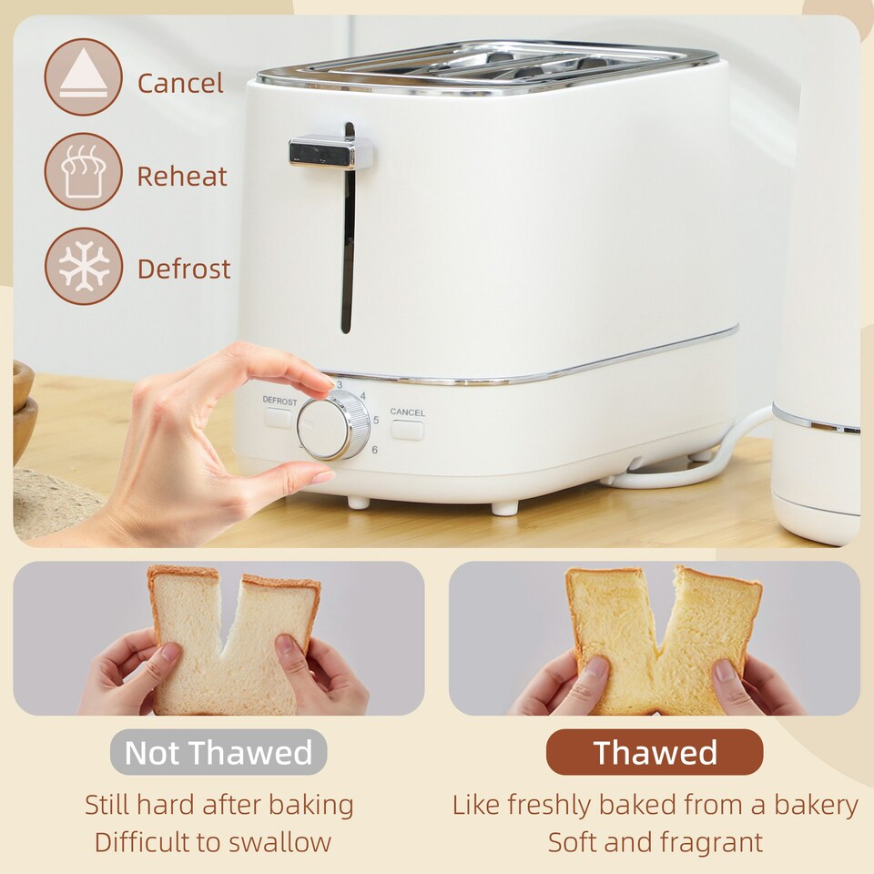 image 1 of HOMCOM 1.7L 3000W Fast Boil Electric Kettle 2 Slice Toaster Set White