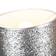 image 2 of Modern and Designer Bright Silver Glitter Fabric Pendant/Lamp Shade 25cm Wide | Silver | Silver | 1
