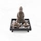 image 2 of Myga Candle & Incense Holder - Buddha | Brown