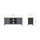 image 2 of Taberno Oak 2 Door TV Unit Graphite Blue Blue