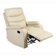 image 4 of Ashby Leather Recliner Armchair Sofa Home Lounge Chair (Cream)