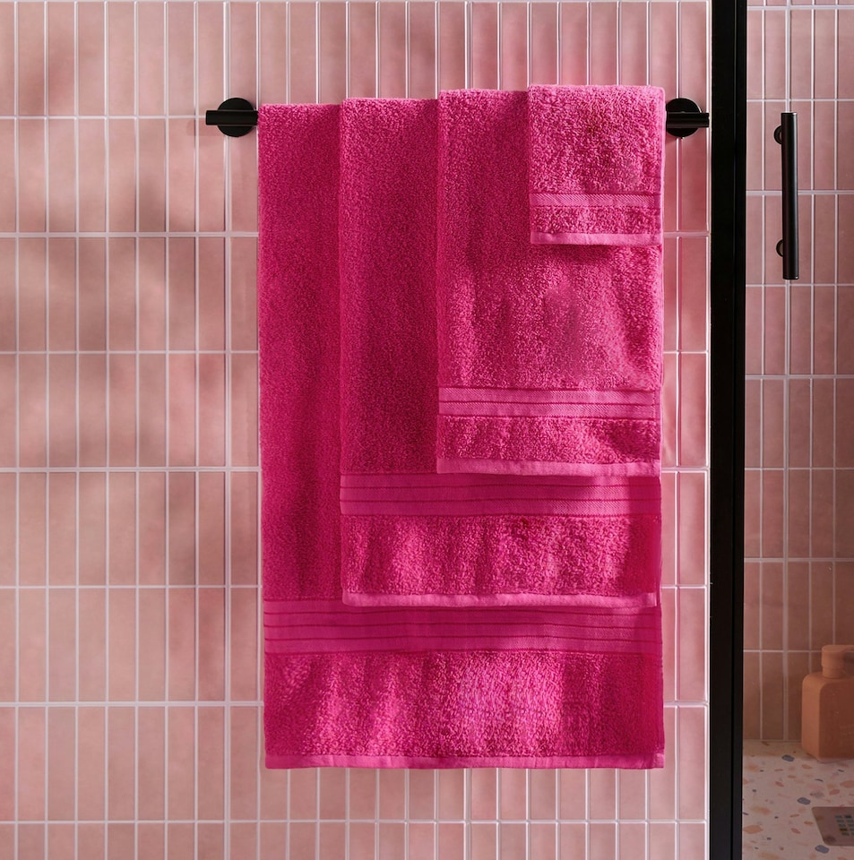 image 1 of OHS Luxury 100% Cotton 500GSM Bathroom Bath Sheet Towel | Pink | Bright Pink | Bath sheet