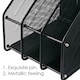 image 5 of 3 Compartment Wire Mesh File Holder
