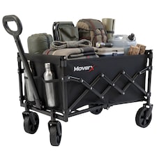 MoverX 70L/100kg Festival Trolley, Folding Beach Wagon, Portable Garden Cart, Beach, Outdoor