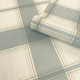 image 1 of Carmella Check Blue Wallpaper Blue