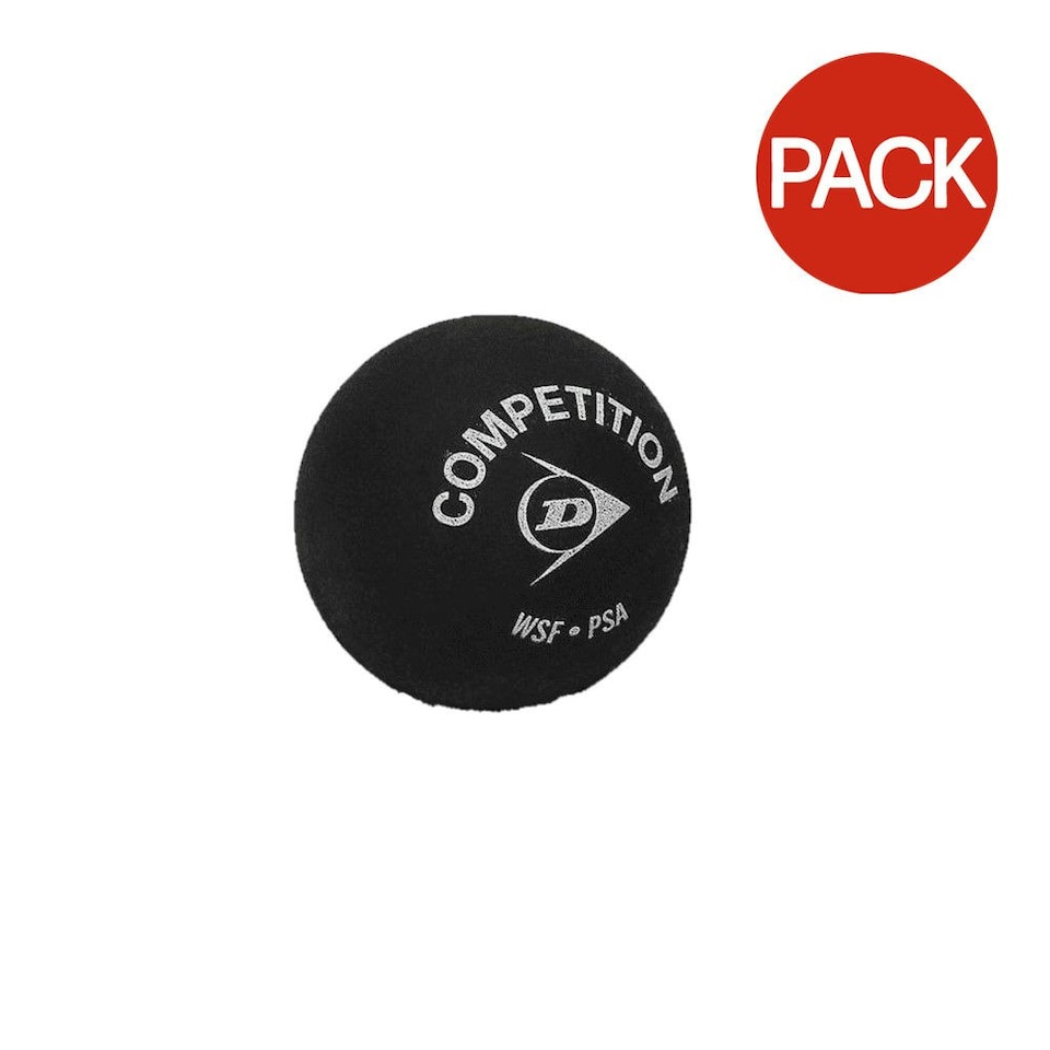 image 1 of Dunlop Competition Squash Balls (Pack of 12) - Black - One Size