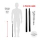 image 4 of 90's Rapper Set - Top Hat, Beanie, Glasses, Goatee, Chain and Cane | Multi | One Size