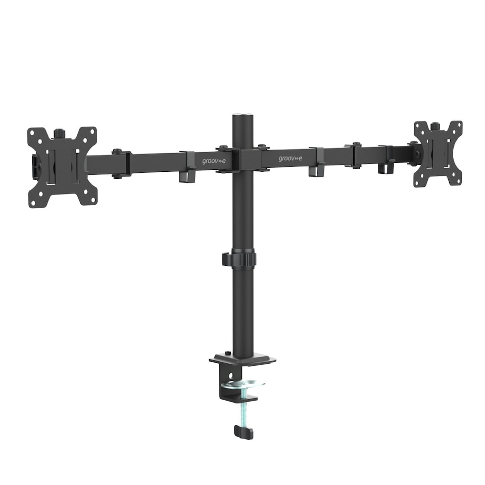 image 1 of Groov-e GVPC26BK Dual Monitor Mount for 13" - 32" Screens