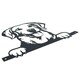image 4 of Black Metal Peeking Retriever Silhouette with Fixing Plate Garden Ornament Gift