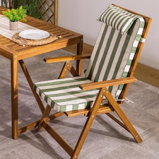 High Back Seat Pad Deck Stripe, Cushion, Olive