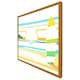image 5 of Surf board on beach (Picture Frame) White | S