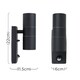 image 5 of ValueLights Black Outdoor Up Down IP44 Rated Wall Light PIR Motion Sensor Detector