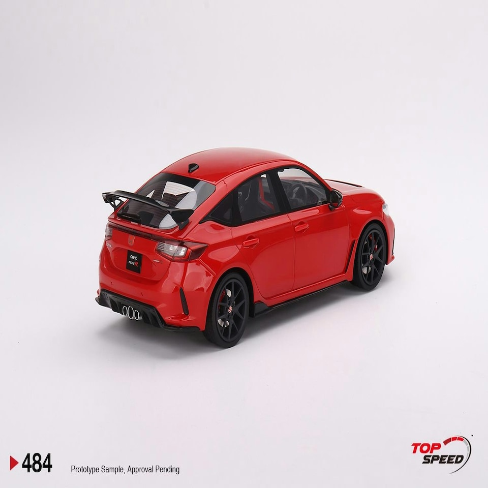 image 1 of Honda Civic Type R Rallye Red RHD 2023 1:18 Scale TSM TS0484