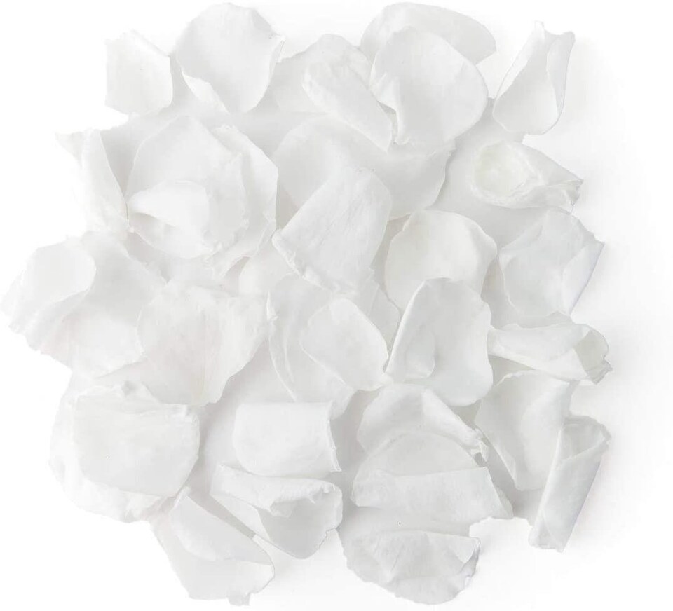 image 1 of White Rose Petals 1000 Pack Premium Silk Petals for Weddings, Parties, Baby Showers & Events