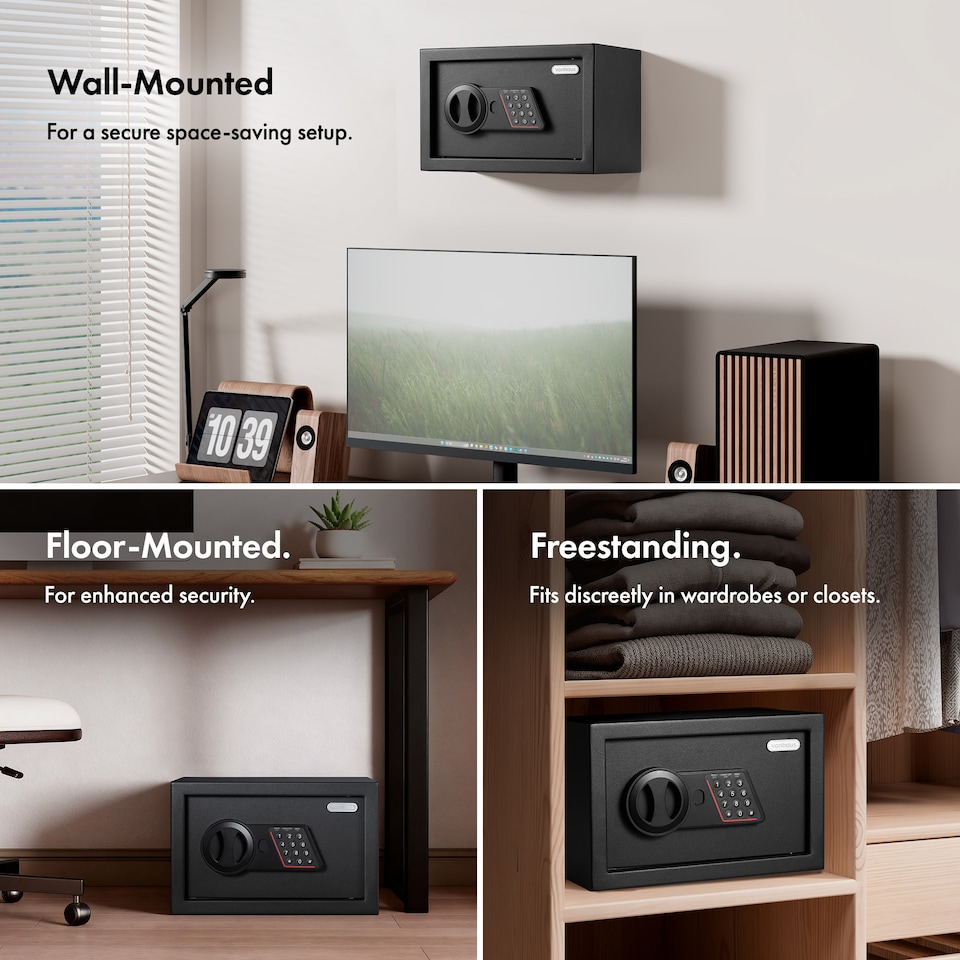 image 1 of VonHaus 8.5L Electronic Safe Box with Digital Keypad