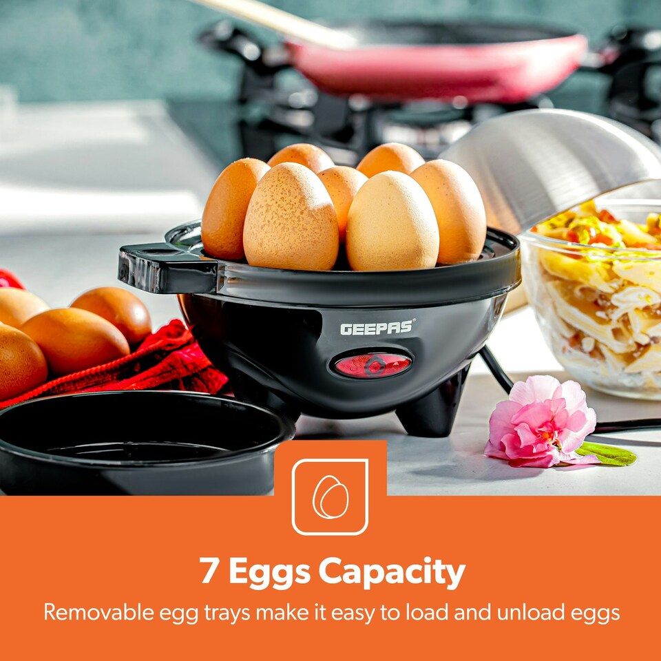 image 1 of GEEPAS 3-in-1 Egg Boiler Poacher, Panini Sandwich Press & 1.8L Electric Kettle Kitchen Combo Set