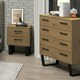 image 1 of Texas 4 Drawer Chest of Drawers - Industrial Style Pine Bedroom Storage Cabinet with Metal Legs | Brown | Brown | 1
