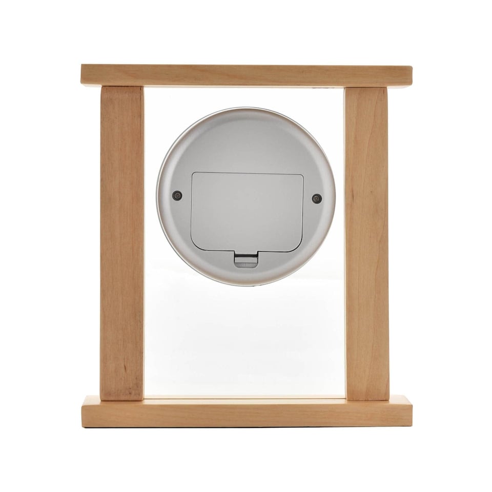 image 1 of Widdop Gifts Wood and Glass Mantel Clock