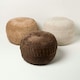 image 6 of Homescapes Sofia Pleated Velvet Chocolate Brown Pouffe