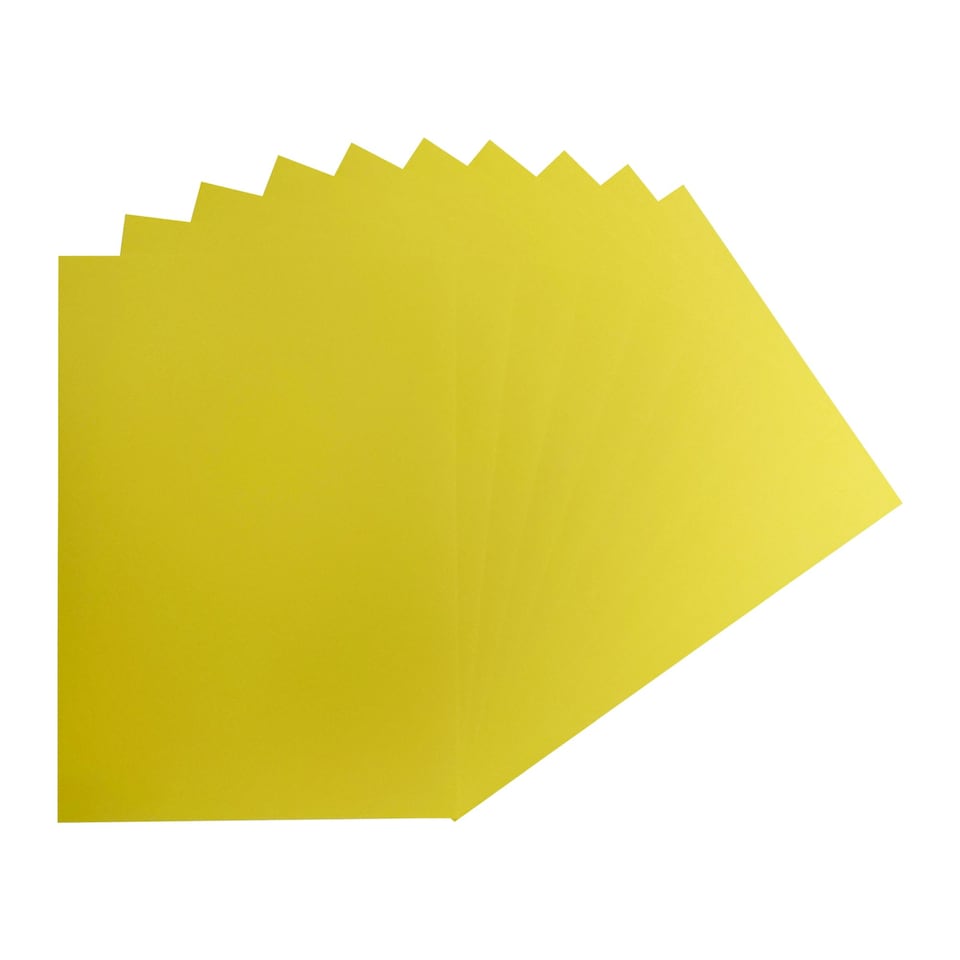 image 1 of Pack of 50 A4 Coloured Card 160gsm Sheets | Yellow | Light Yellow | A4 | 1