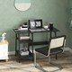 image 7 of HOMCOM Computer Writing Desk w/ Shelf PC Workstation for Home Office White