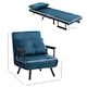 image 3 of HOMCOM Click Clack Chair Bed Settee for Living Room, Guest Room, Blue