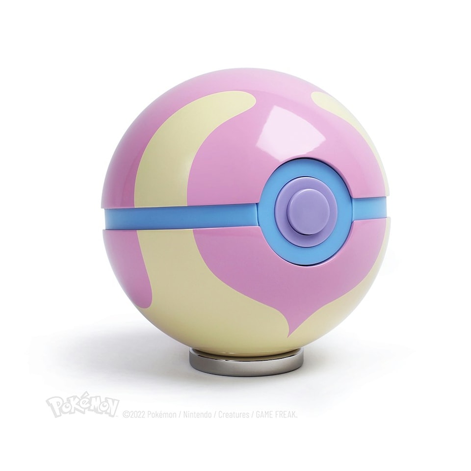 image 1 of Pokémon Die-Cast Heal Ball Replica Pink