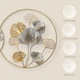 image 5 of HOMCOM Minimalist Metal Wall Art Ginkgo Leaves Hanging Wall Sculpture, Gold