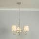 image 1 of Rosie 3 Light Chrome & Clear Glass Trim Shaded Chandelier