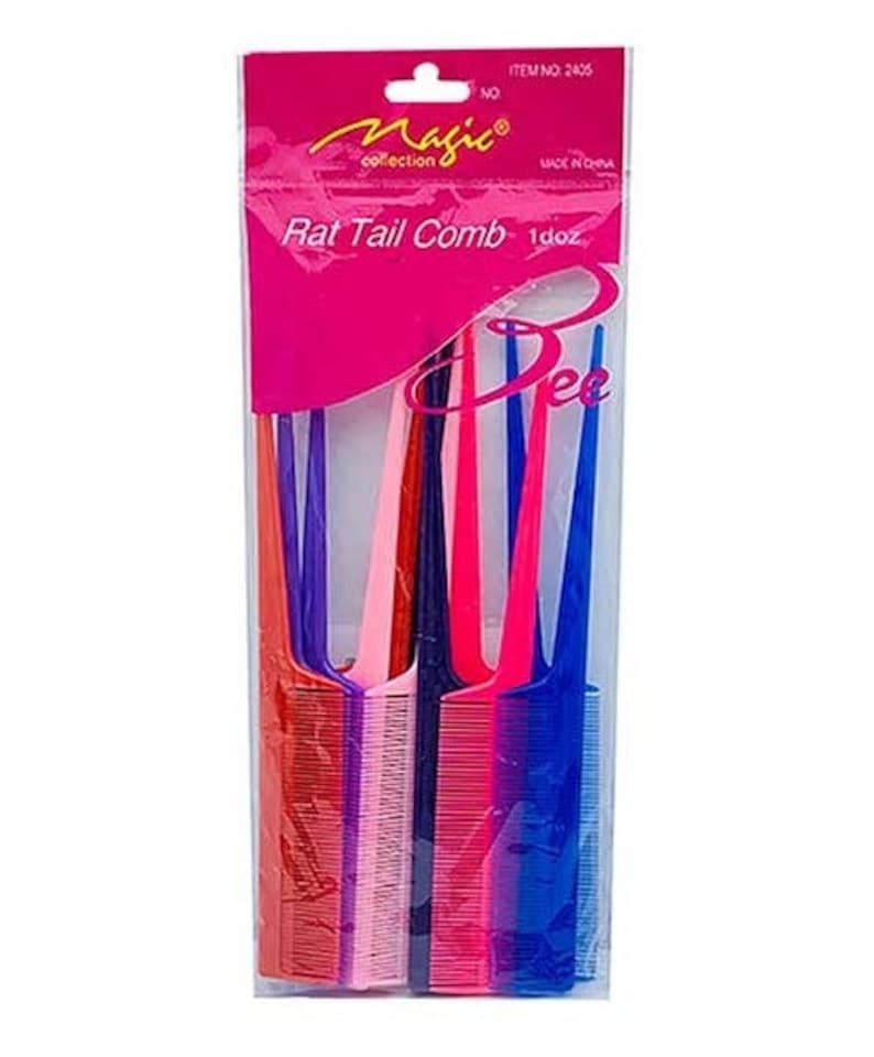 image 1 of Bee Sales Rat Tail Styling Comb 2405 - 12pcs