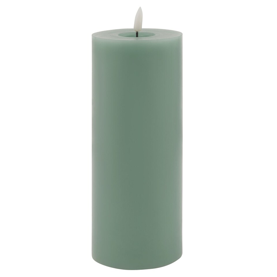 image 1 of Melt Effect 3.5x9 Sage LED Wax Candle