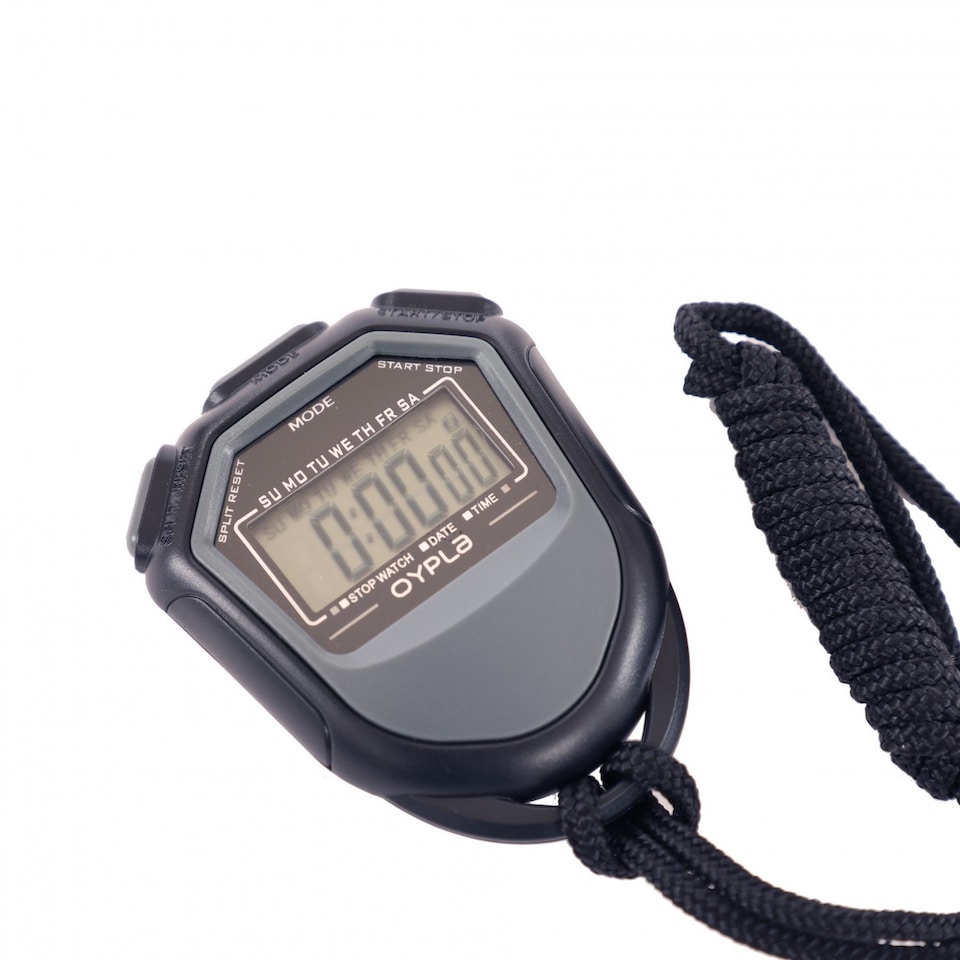 image 1 of Black Digital Sport Stopwatch Timer LCD Display