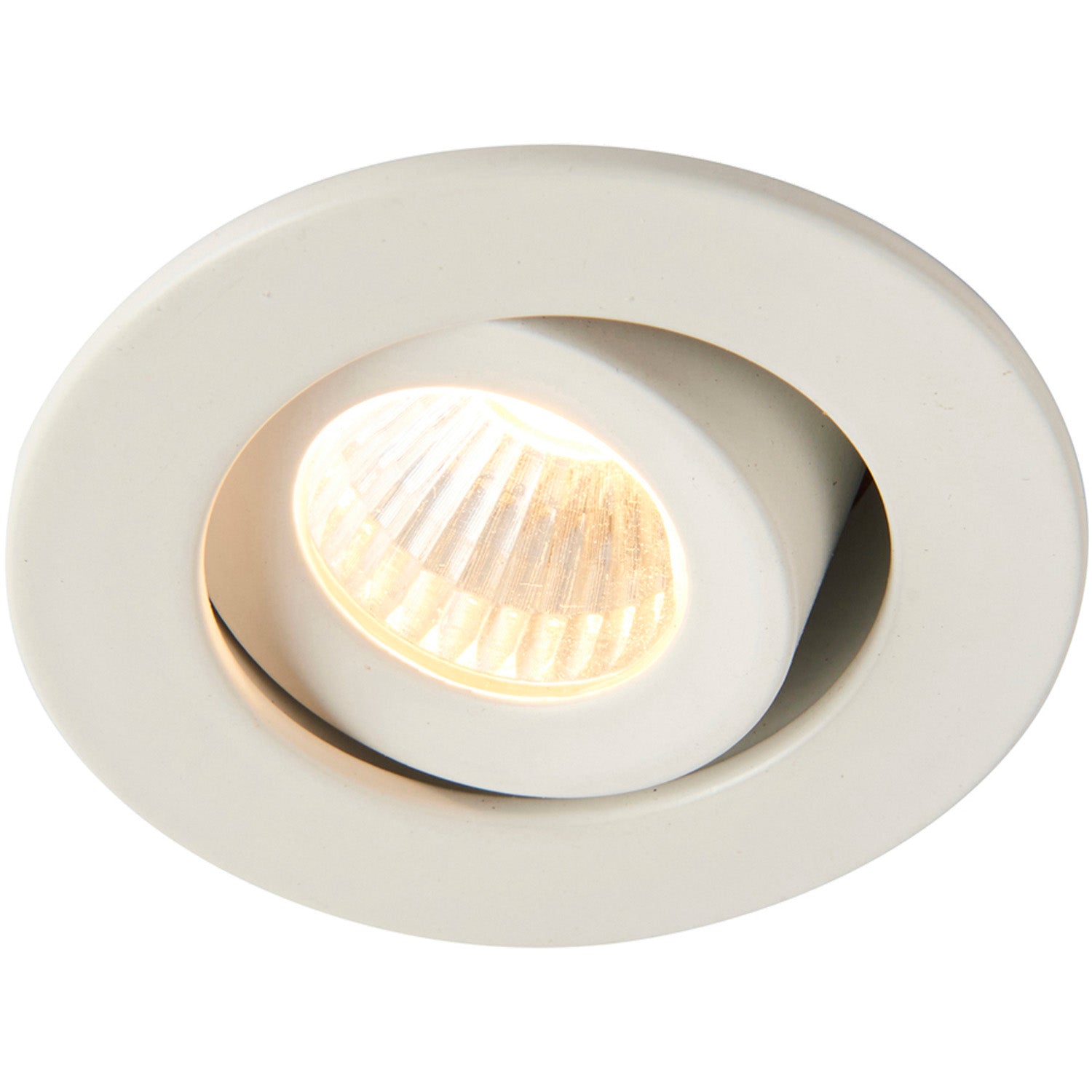 Loops Micro Adjustable Recessed Ceiling Downlight - 4W Warm White LED - Matt White