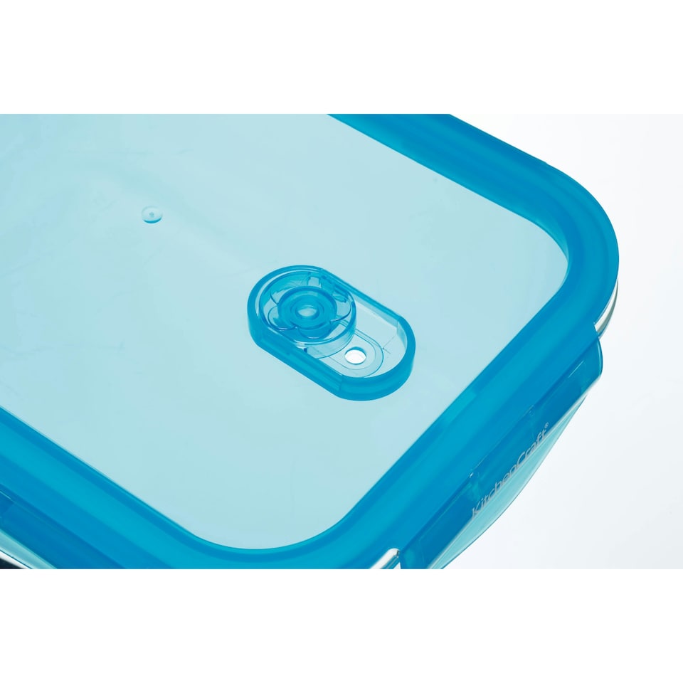 image 1 of KitchenCraft Storage Container Red Glass 1.5L