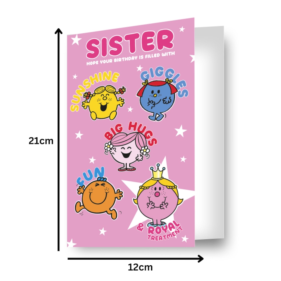 image 1 of Mr Men & Little Miss Sister Birthday Card