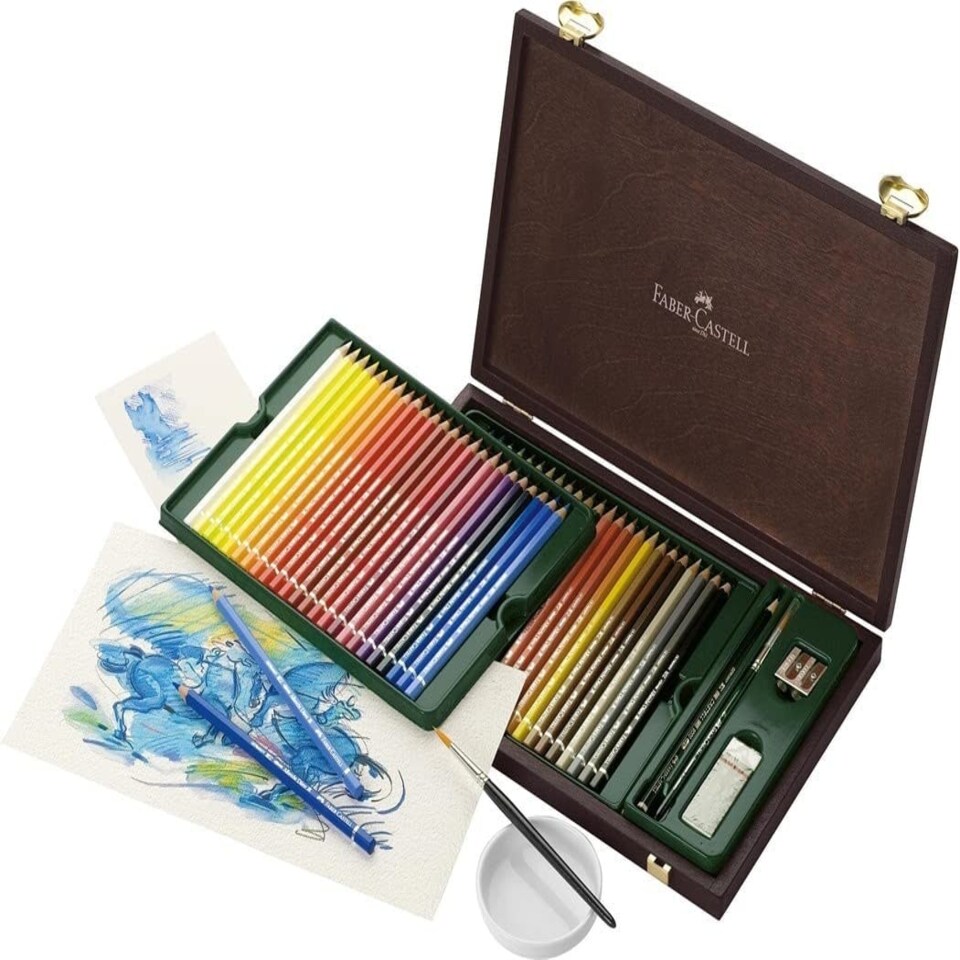 Albrecht Drer Artists' Watercolour Pencils Wooden Case of 48