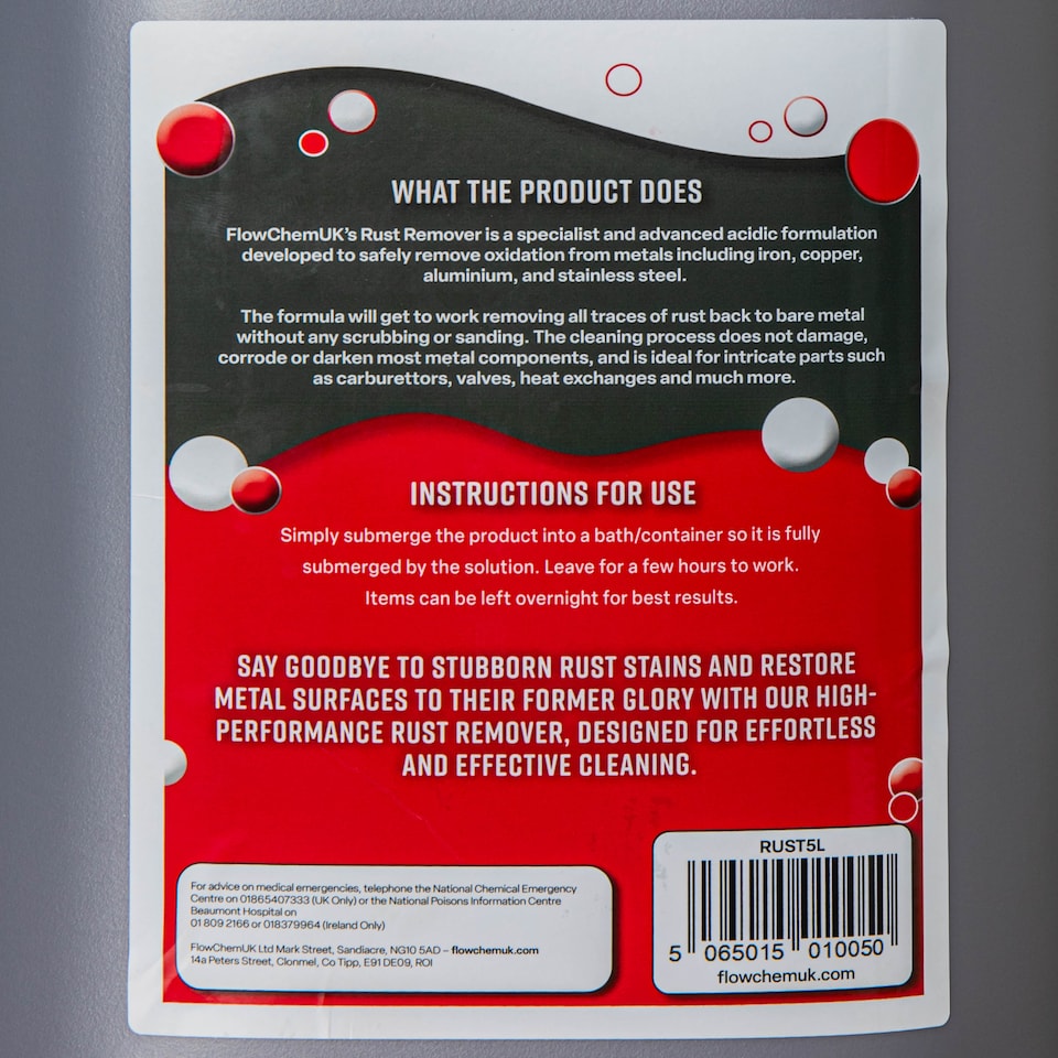 image 1 of 5 Litre Metal and Stainless Steel Rust Remover