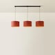 image 4 of ValueLights Shaw Matte Black 3 Drop Bar Rust Shades and Bulbs