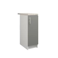 JD Greta Kitchen Base Unit 300mm Storage Cabinet With Door Shelf 30cm Grey Matt with Worktop