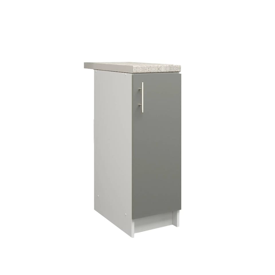 image 1 of JD Greta Kitchen Base Unit 300mm Storage Cabinet With Door Shelf 30cm Grey Matt with Worktop