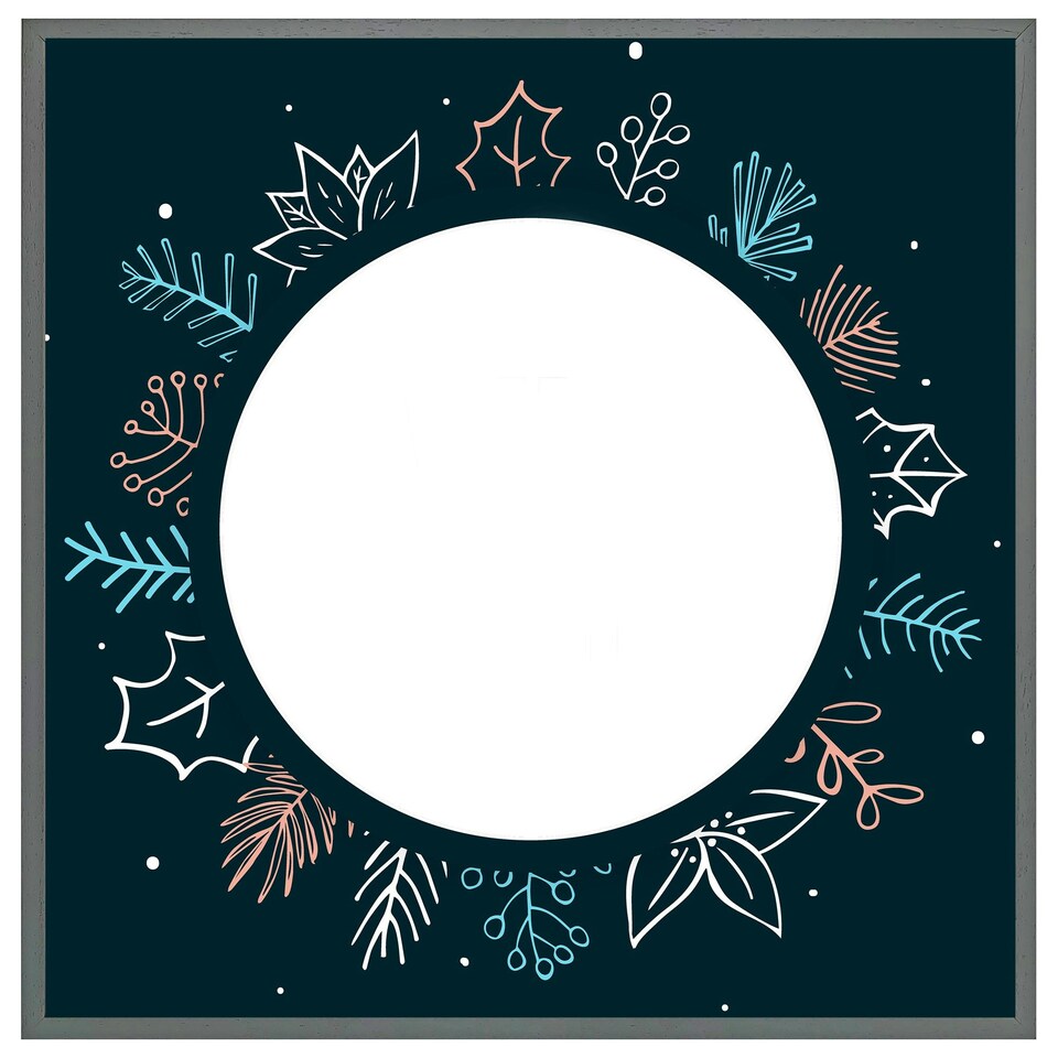 image 1 of Winter flowers (Picture Frame) Brown | Oak | XL